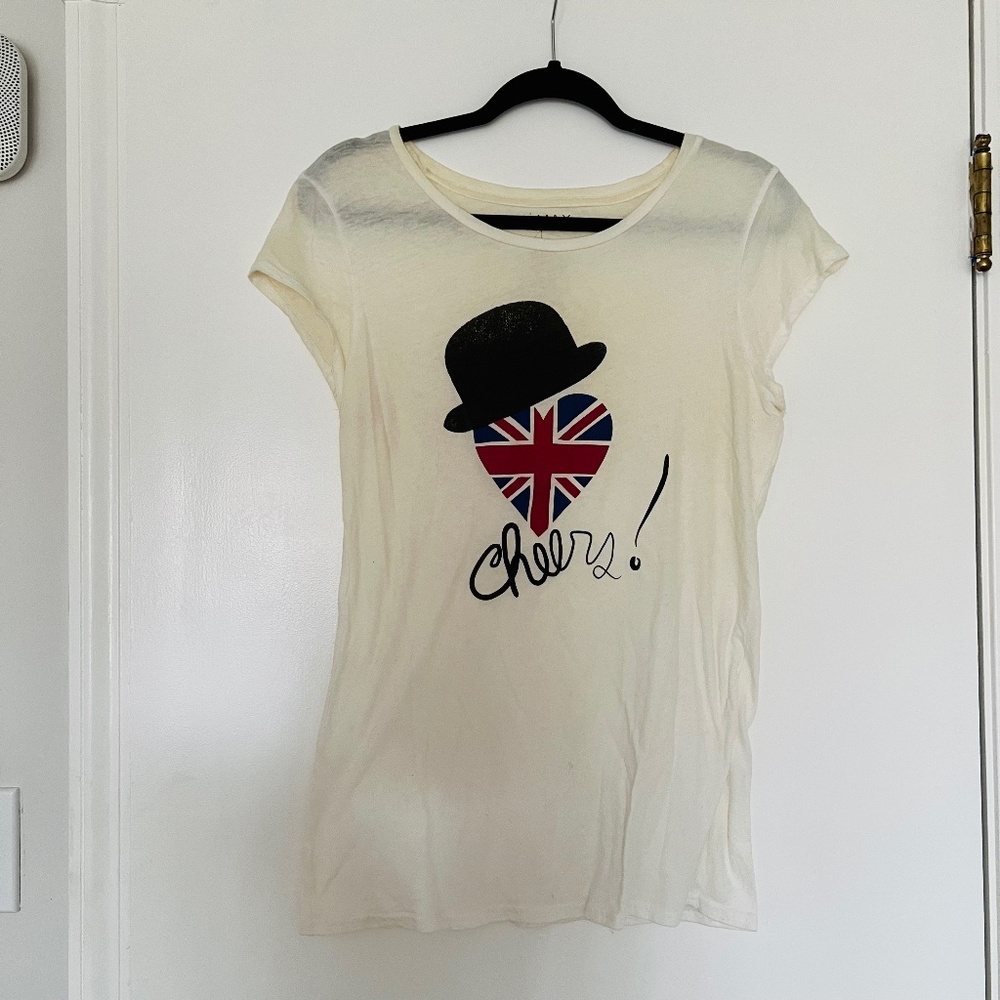 Max Azria Miley Cyrus Juniors T Shirt Graphic Cheers Short Sleeve